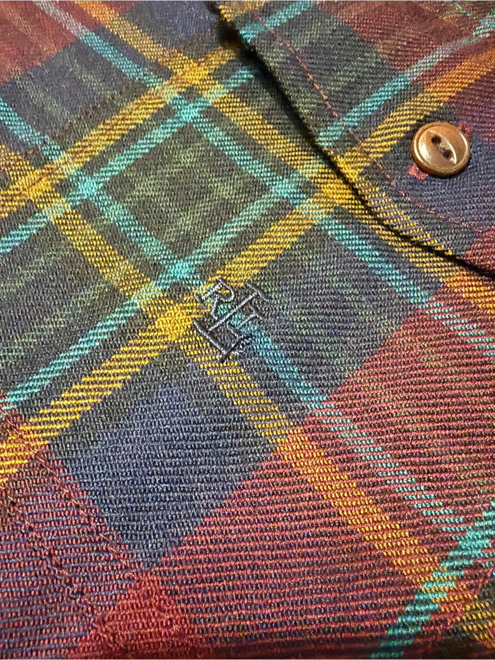 Lauren Ralph Lauren Plaid Zip Shirt Jacket Lightweight Wool Blend Preppy Size M - Picture 3 of 8